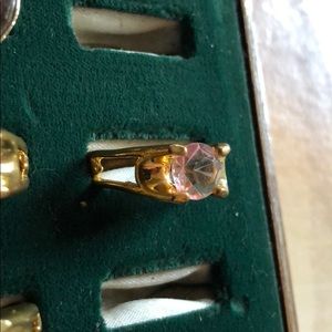 Gold and purple costume jewelry ring